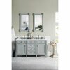 James Martin Vanities Brittany 60in Double Vanity, Urban Gray w/ 3 CM Arctic Fall Solid Surface Top 650-V60D-UGR-3AF